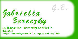 gabriella bereczky business card